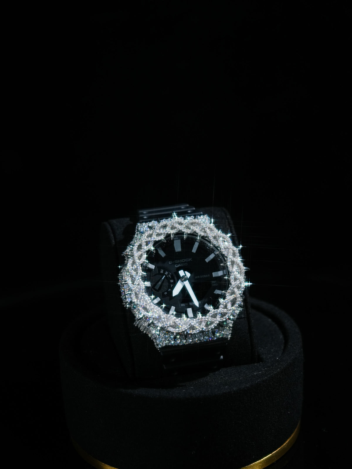 Octa Barbelé Argent, couronne sertie